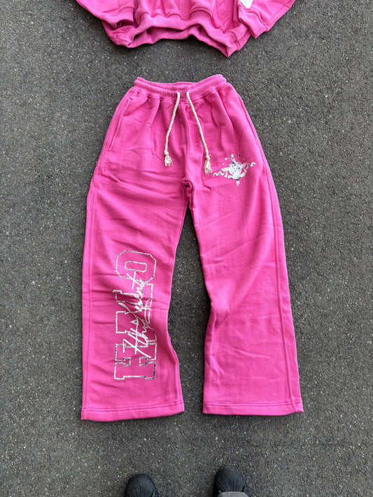 "Halo" Baggy Sweats Pink